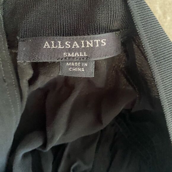 All saints black long sleeve blouse size small - Picture 2 of 10